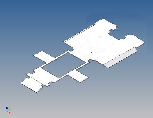 Rahmenabdeckung für Tamiya MAN TGX 3-Achser M1:14 mit Sattelplattenausschnitt für orig. Seitenverkle