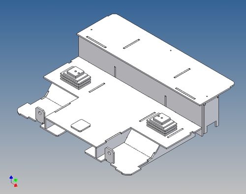Fahrerhausboden-Bausatz für Scania Hauber/Torpedo (M1:14) - Liege + Sitzkonsolen / für L-Winkel