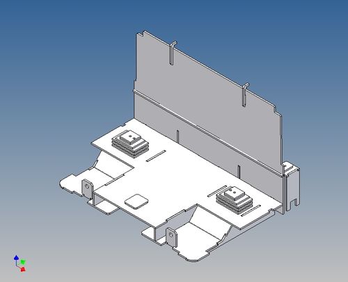 Fahrerhausboden-Bausatz für Scania Hauber/Torpedo (M1:14) - Trennwand + Sitzkonsolen / für L-Winkel