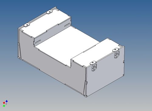 Staubox mit Klappdeckel passend für Carson Trailerrahmen M1:14 L=100mm, H=66mm