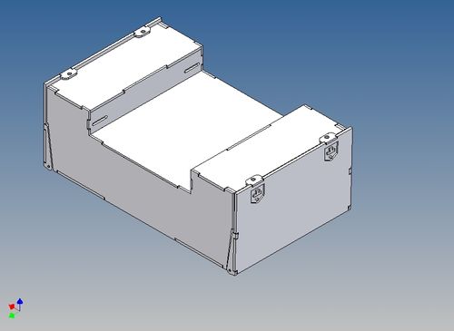 Staubox mit Klappdeckel passend für Carson Trailerrahmen M1:14 L=110mm, H=66mm