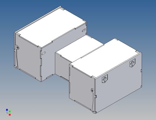 Staubox für TAMIYA Kühlauflieger statt Reserveradhalter M1:14, Magnete seitlich